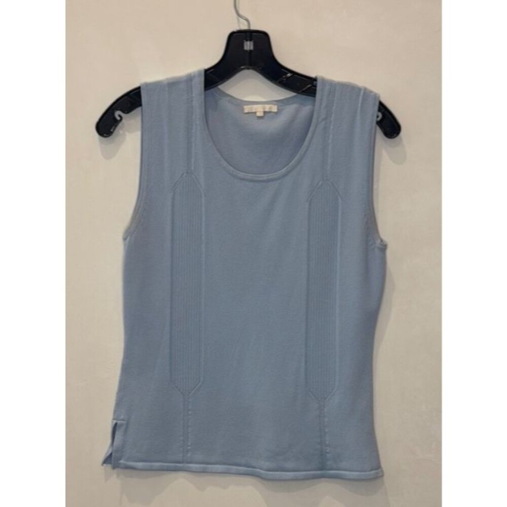 YUKA - Chic Light Blue Sleeveless Tank Top. NWOT, Baby Blue Blouse, Size M